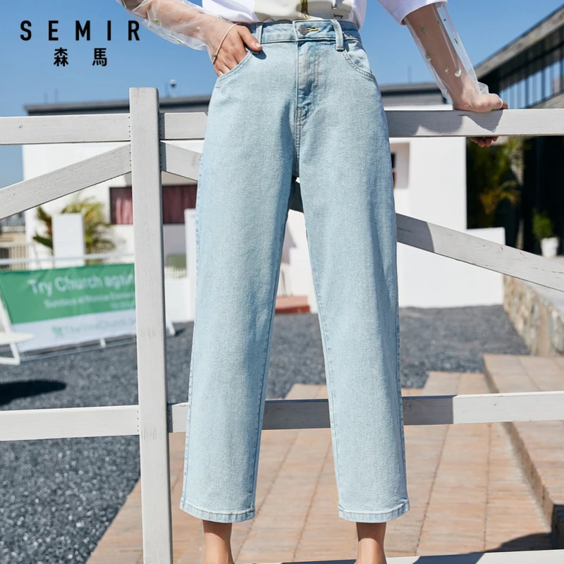 SEMIR Jeans women straight pants 2020 new ladies loose thin daddy pants net red light color woman pants SEMIR Jeans women straight pants 2020 new ladies loose thin daddy pants net red light color woman pants
