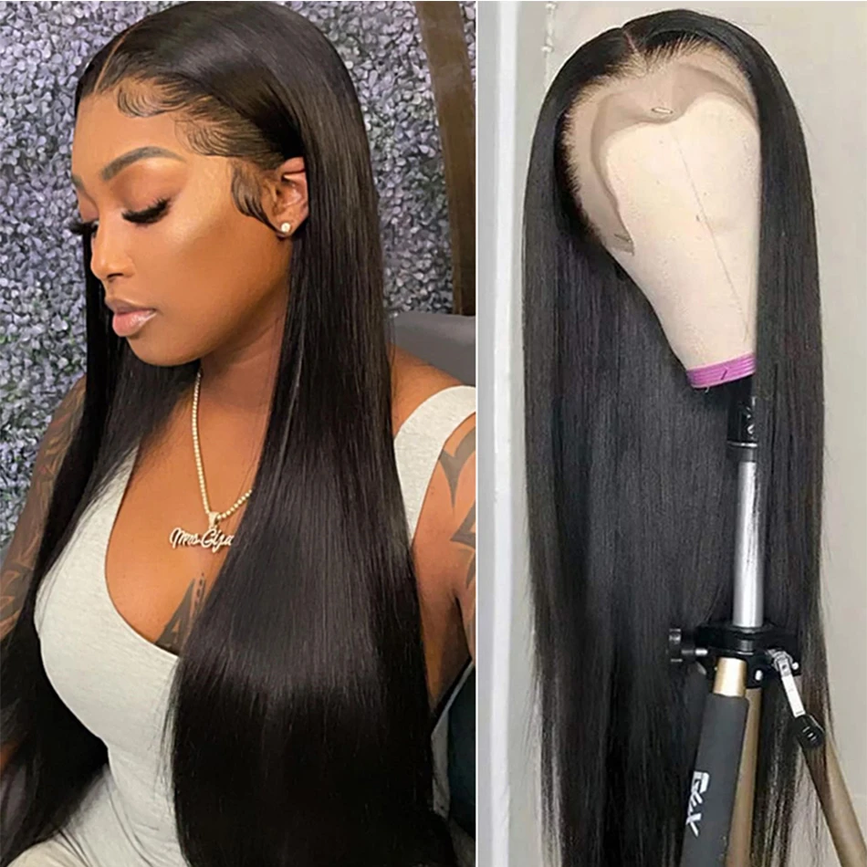 Middle Part Lace Wigs Raw Indian Hair Wigs Bone Straight Human Hair Wigs  for Women 13x1 T Lace Part Wig Human Hair Pre Plucked|Part Lace Wigs| -  AliExpress