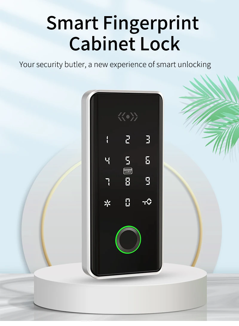 TTLOCK Bluetooth App Control Fingerprint Drawer Lock RFID 13.56Mhz For Spa Swimm