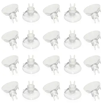 

Uniclife 20 Pcs Aquarium Suction Cup Clips Airline Tube Holders/Clamps Transparent For Fish Tank Clear 0.2"