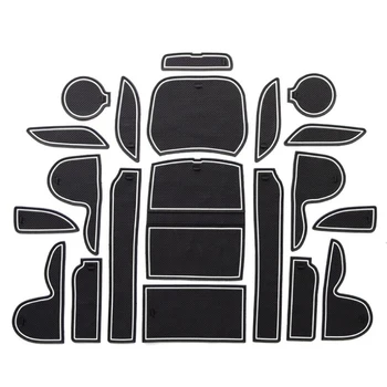 

Door Groove Mat For Hyundai Santafe IX45 2013 2014 2015 Car Door Gate Slot Mats Carpets Position Cup Holder Pads