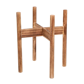 

Solid Wood Shelf Nordic Style Free Standing Indoor Flower Pot Holder Balcony Plant Stand Home Decor Office Bedroom Garden Modern