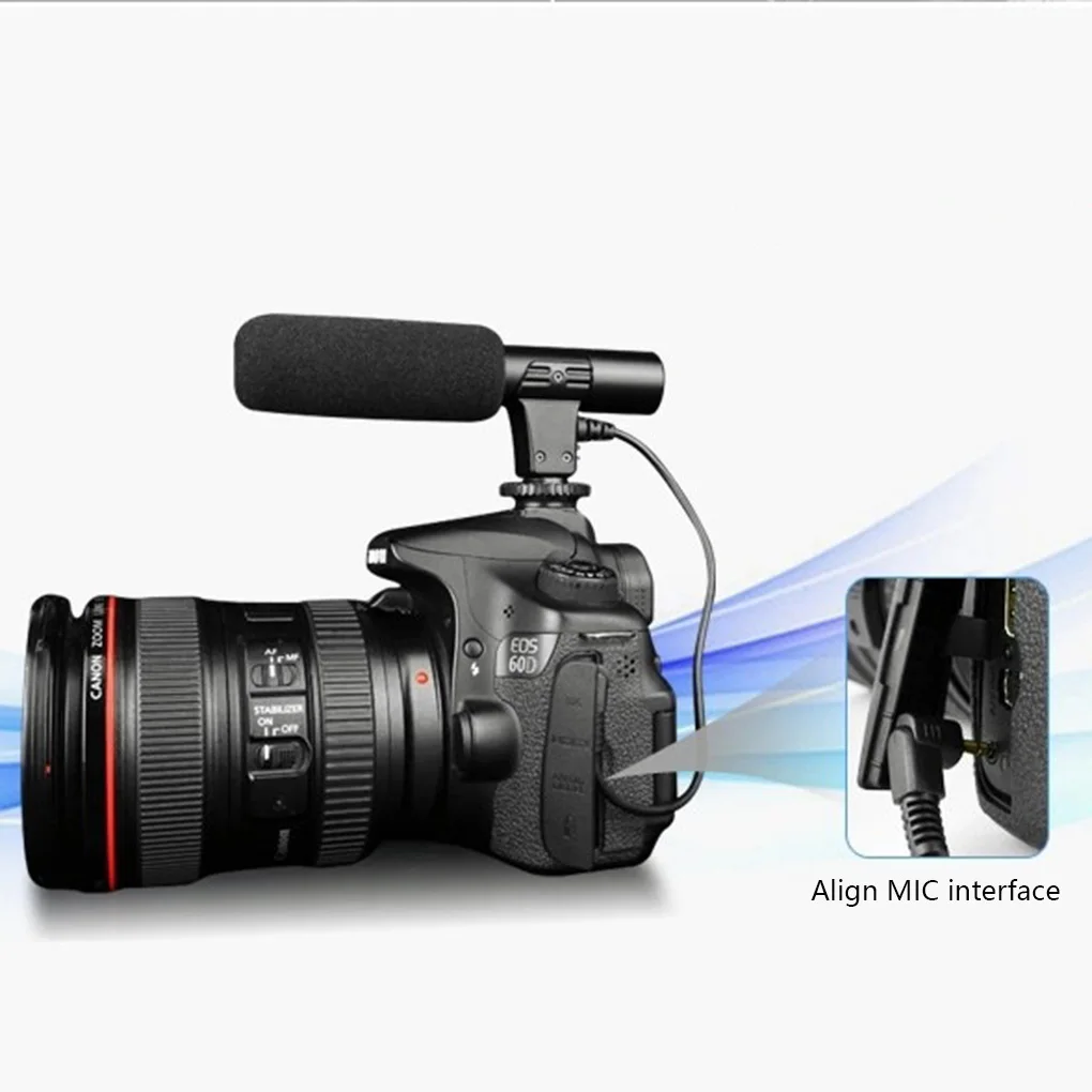 MIC-01 стерео камера-регистратор с микрофоном для Nikon Canon DSLR камеры компьютера ПК мобильного телефона микрофон для Xiaomi iphone 8 X samsung