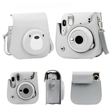 PU Retro Camera Bag Cover Storage Pouch Carrying Case with Shoulder Strap for Fujifilm Instax mini11 Camera Case Accessories
