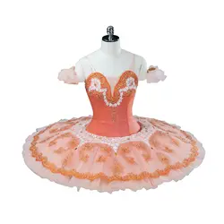 Для девочек персиковая Фея балетная пачка розовый профессиональная балетная пачка s для женщин платье балерины Сценические костюмы для