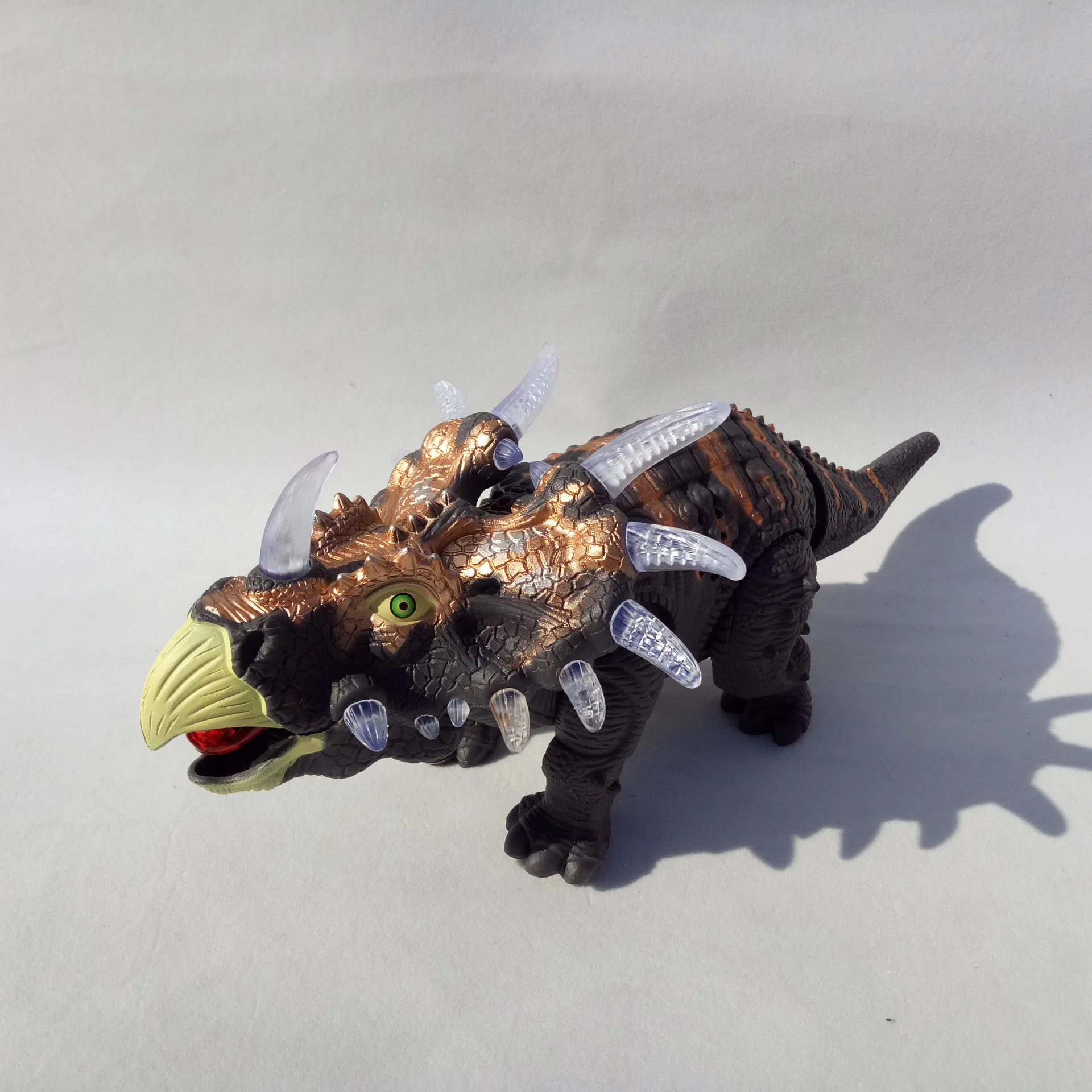 6632-1 rong kai Electric Dinosaur Toy Shining Realistic Sound Triceratops Flash Jurassic