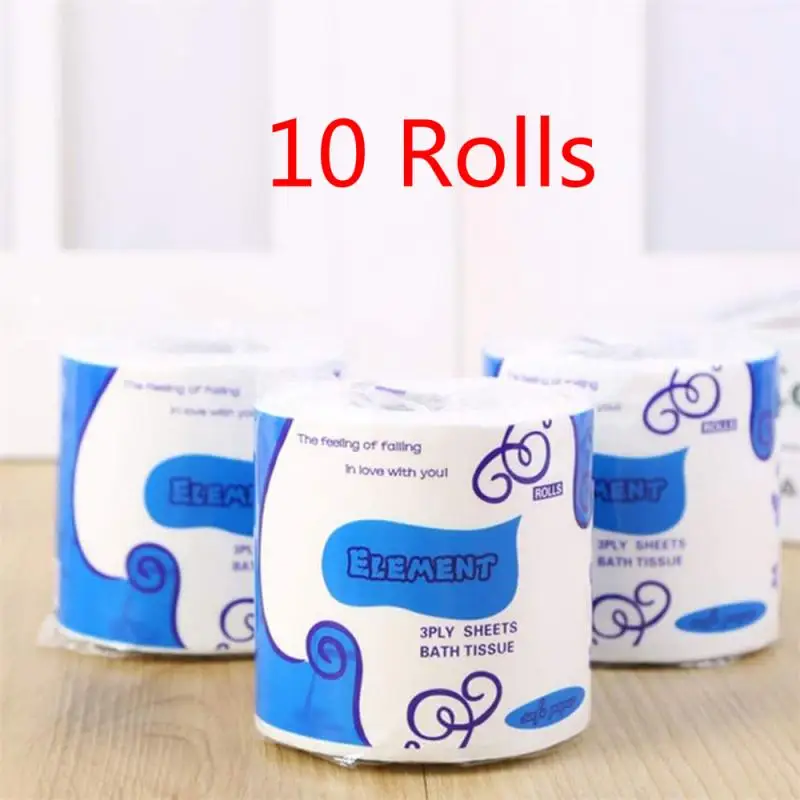 

10 Rolls Smooth Soft Professional Series Premium 3-Ply Toilet Paper Home Kitchen Primary Wood Pulp Toilet Tissue Paper Towels