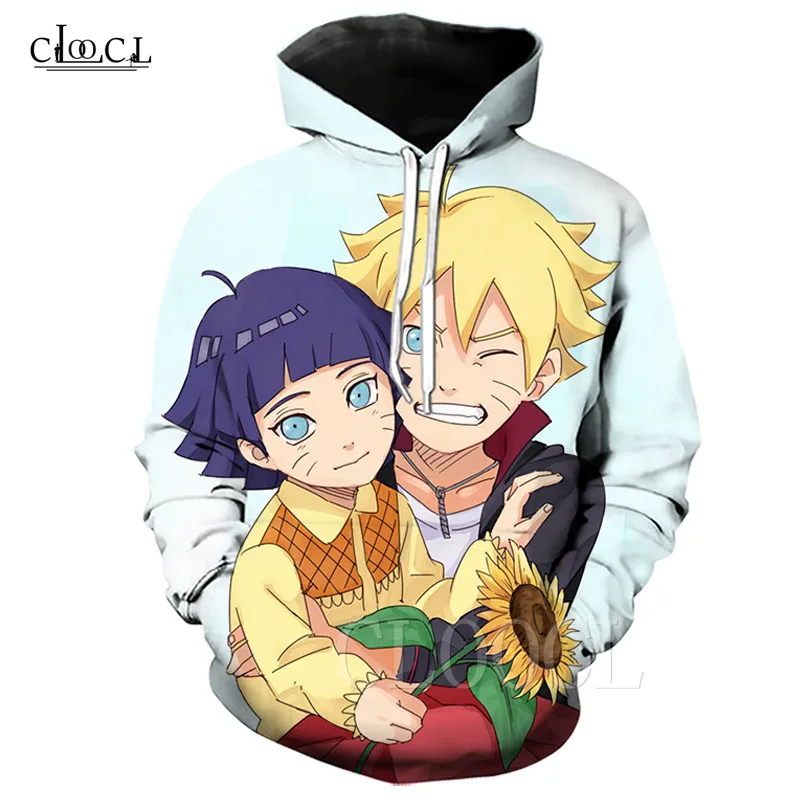 Новая футболка с Наруто японского аниме толстовки Himawari Boruto 3D принт унисекс