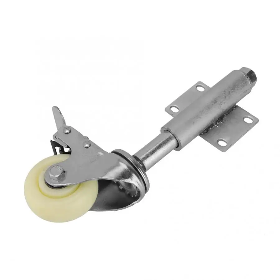

3" Nylon Gate Wheel Spring Loaded Swivel Caster with Brake 220lbs Load Capacity Wheels for Suitcases