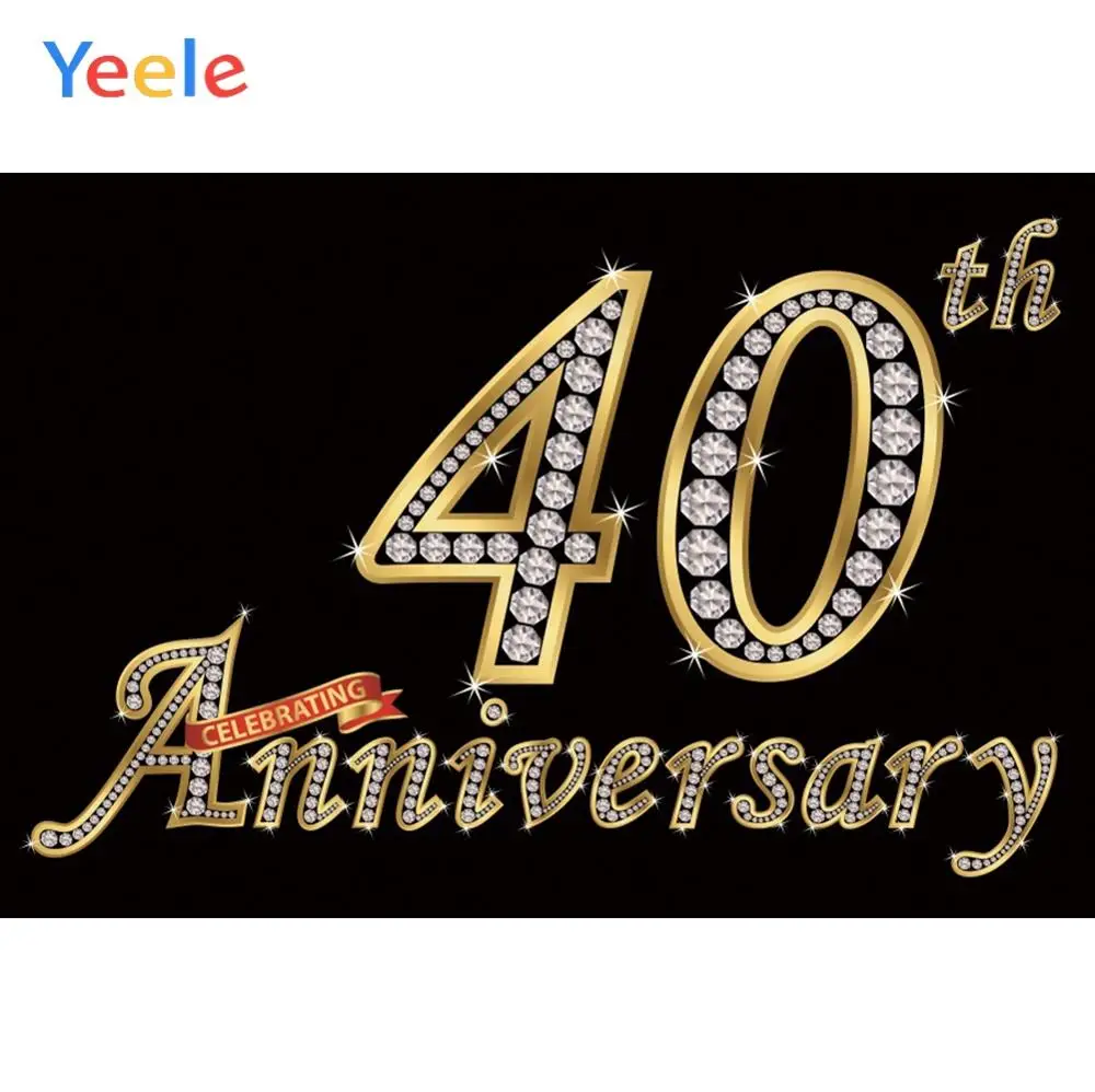 Yeele 40th юбилей алмаз на заказ День Рождения украшения фотографический фон для