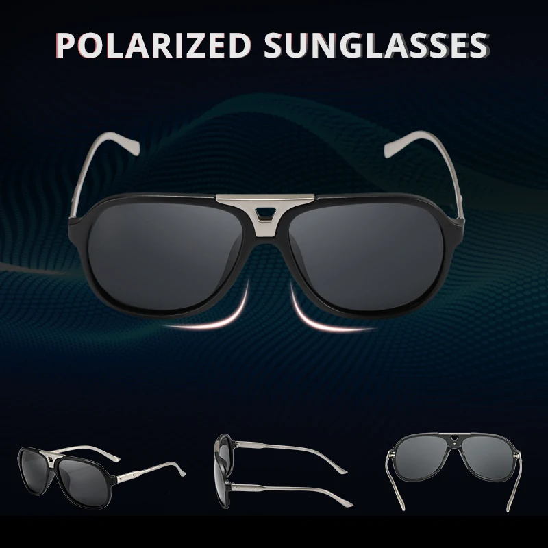 KDEAM поляризационные мужские и женские солнцезащитные очки с полной оправой, УФ-защита, очки для вождения, фотохромные линзы, чехол
