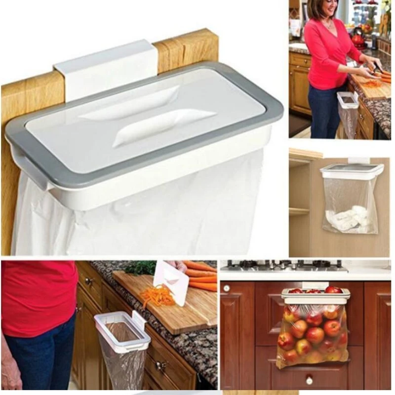 

CTREE Kitchen Bathroom Trash Bag Storage Rack Closet Kitchen Organizer Hanging Racks Trash Toy Supplies Food Containers CNS26