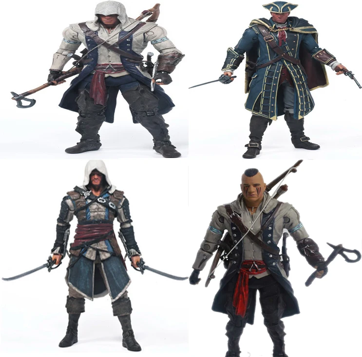 

15cm Creed Series 4 Connor Haytham Edward Kenway Mohawk PVC Action Figure Model Toys Gift