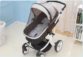 

500pcs Baby Stroller Crip Netting Toddler Pushchair Mosquito Insect Net Safe Mesh Outdoor Baby Care Full Cover Netting