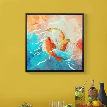 

Diamond Painting Full Diamond Stick Crystals Cross Stitch Carp Festive Embroidery Living Room Painting Porch Diamond Embroidery