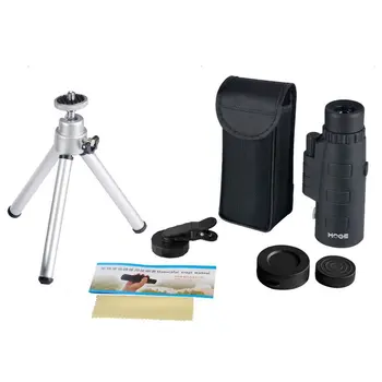 

50X60 Zoom Monocular Optical HD Lens Telescope With Tripod & Mobile Phone Clip High Definition Watching Sightseeing Telescope