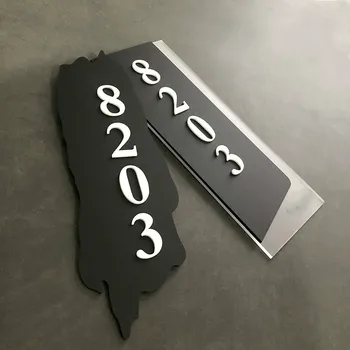 

Acrylic Door Number Self Adhesive Sticker Digital House Number Customized Door Plate for Hotel Apartment Home Gate
