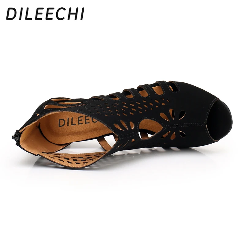 Latin Dance Boots Ladies Girls Salsa Tango Dance Shoes Indoor Sports Shoes Ballroom Dancing cuba heel 10cm dance shoes