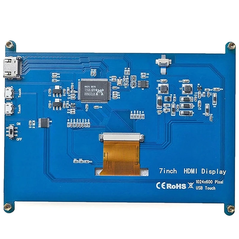 7 дюймов для Raspberry Pi 3 Model B+ ЖК-дисплей пресс-экран lcd 1024x600 HDMI TFT монитор+ Чехол-держатель для Raspberry Pi 3