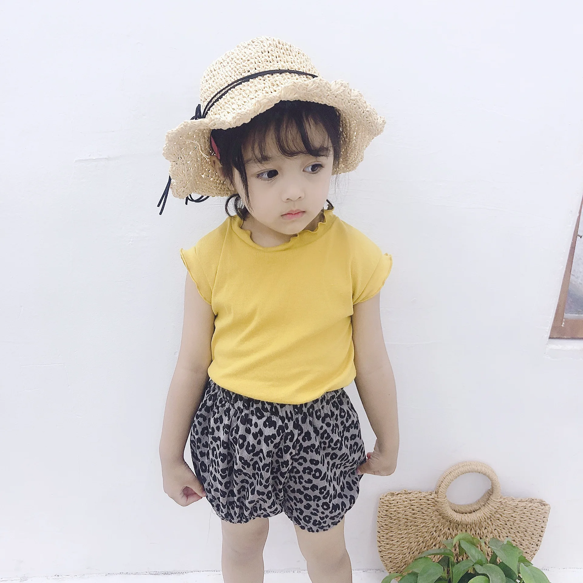 

1615 Childrenswear 2019 Summer New Products Children Shorts Korean-style Leopord Pattern Versatile Bread Pants Men And Women Chi