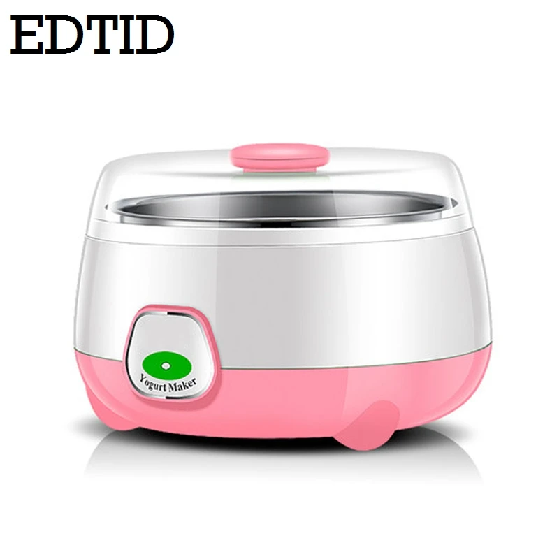 DMWD Automatic Electric Yogurt Maker 0.8L Stainless Steel Liner Container Natto Rice Wine Fermenter DIY Leben Yoghourt Machine