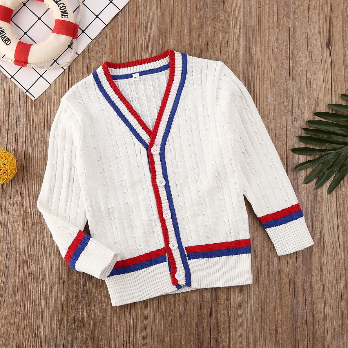 Г. Весенне-осенняя одежда для малышей шерстяное вязаное пальто для маленьких мальчиков и девочек кардиган, свитер, верхняя одежда в школьном стиле От 2 до 7 лет