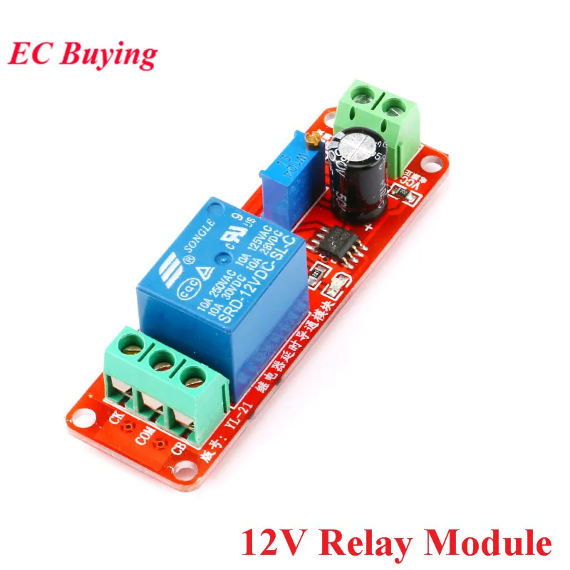 NE555 DC 12V Delay Relay shield Timer Switch Adjustable Module 0 To 10 Second 