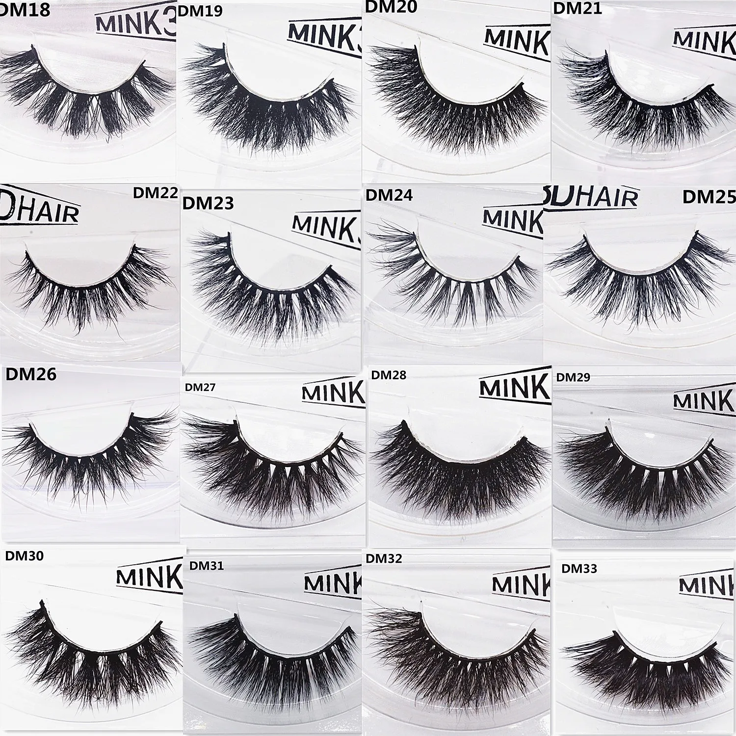 

3D mink false eyelashes natural / thick eyelashes small bundle makeup beauty extension tool three-dimensional multi-layer