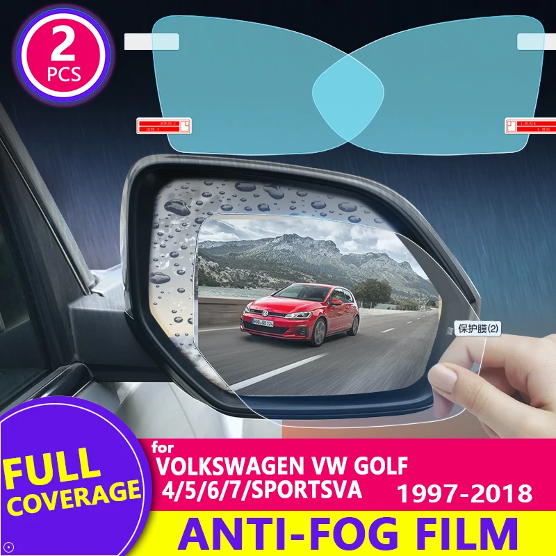 Для Volkswagen VW Golf 4 5 6 7 Sportsvan 1997 2018 зеркальная пленка заднего вида HD противотуманная