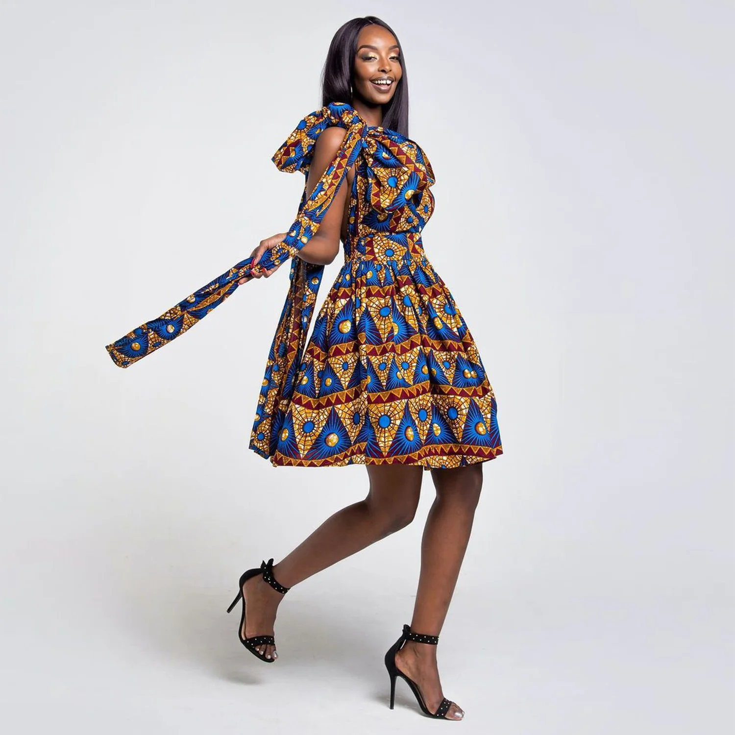 Robe africaine imprimé wax pour femme 94