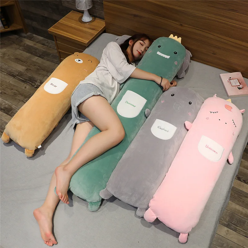 

Removable Animal Pillow Cartoon Elephant Dinosaur Plush Toy Bed Long Pillow Girlfriend Pillow Valentine's Day Gift