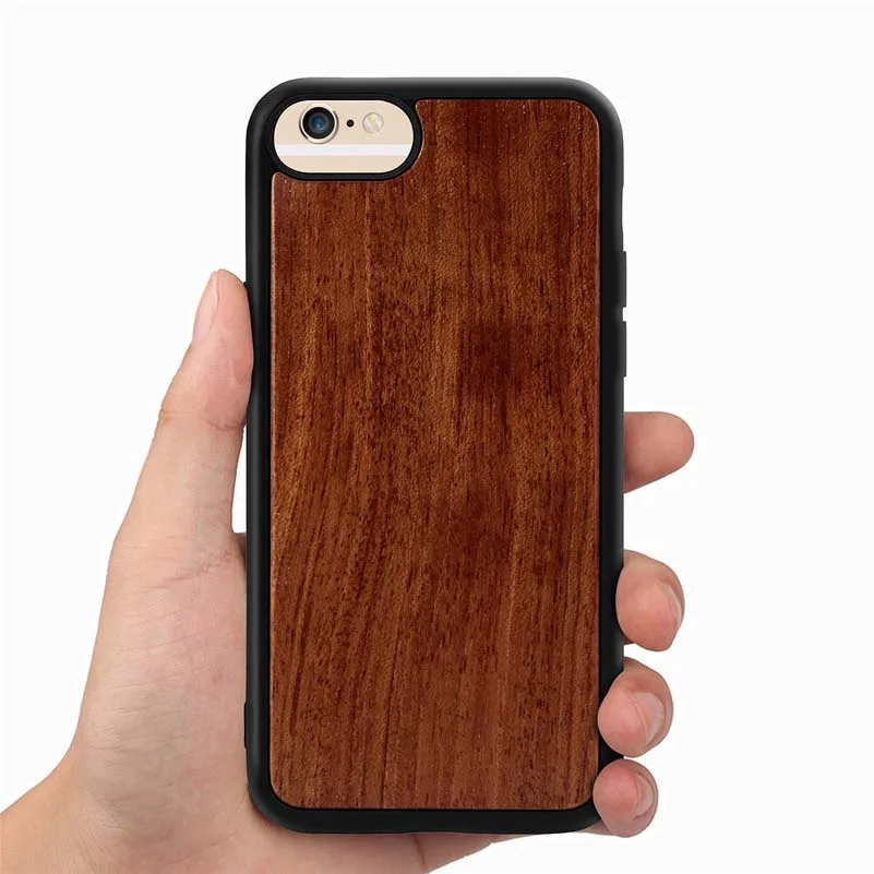 Ореховый бамбук Palisander Вишневое Дерево чехол для телефона для IPhone 6 6S 7 8 Plus 11 Pro Max X XS Mar XR