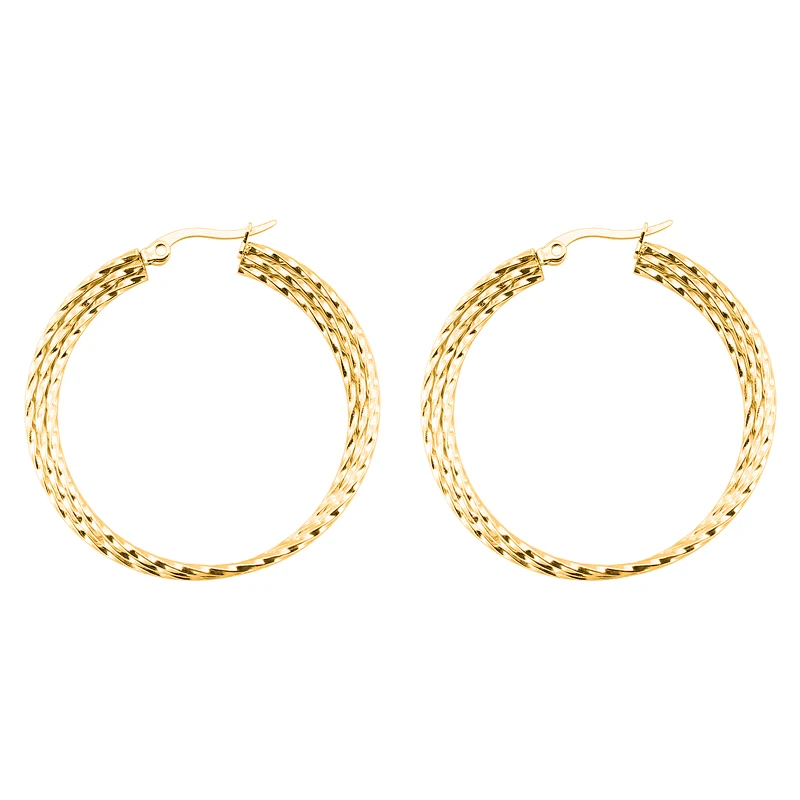 Innopes, персональные супер веревки, большие круги, панк, золотые серьги-кольца, скрученные для женщин, модные ювелирные изделия, трендовые серьги, подарок - Окраска металла: 020103   Gold