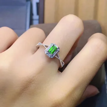 

Diopside ring Natural And Real Diopside Ring Wedding Engagement Rings for Women 925 sterling silver Ring