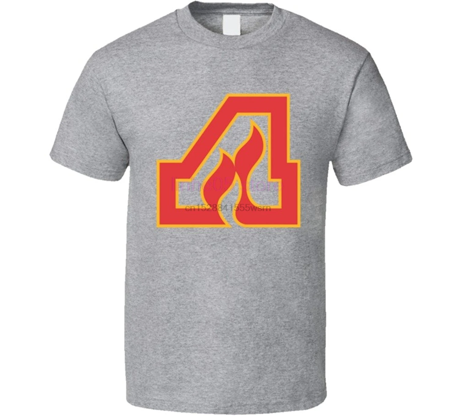 2019 Atlanta Flames WHA Retro Hockeyer Logo T Shirt |
