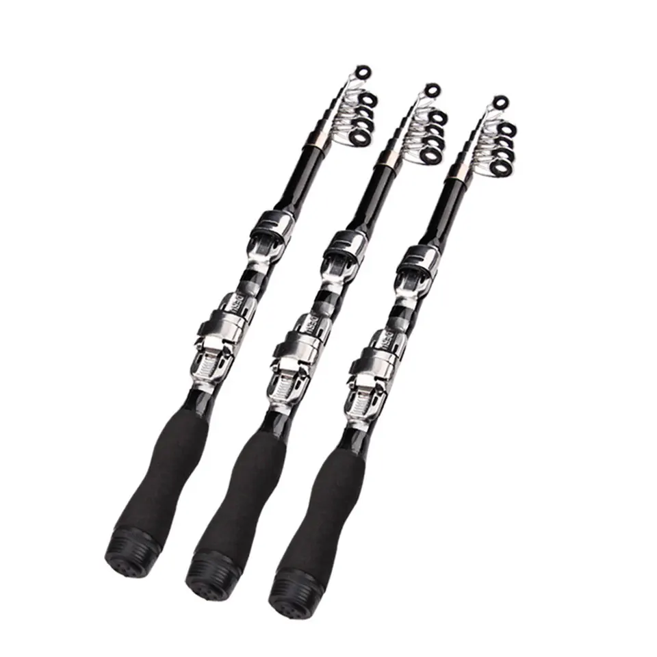 

Mini Telescopic Fishing Rod 1.0M-2.3M Graphite Carbon Fiber Travel Portable M Hard Saltwater Freshwater Fishing