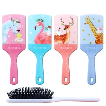 

Cartoon Print Hair Detangler Comb,Haircare Massage Scalp Airbag Hair Styling Tool,Soft Comb Teeth Hair Brush,Barber Accessories