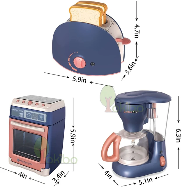 Mini Household Appliances Kitchen Toys Children Pretend Play Washing Machine Vacuum Cleaner Toy Toaster Cooker Toys Girls Boys 5