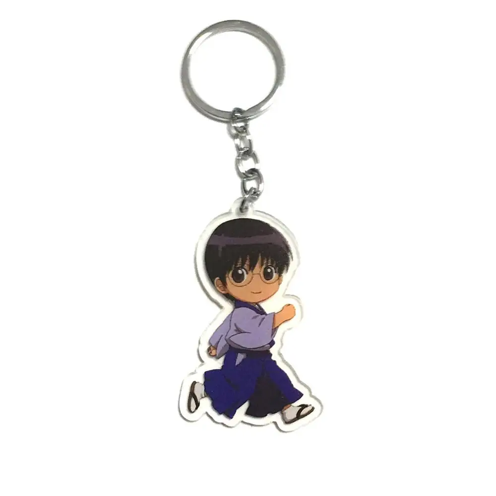 T1599 Anime Gintama rubber Keychain Key Ring Straps Rare cosplay 