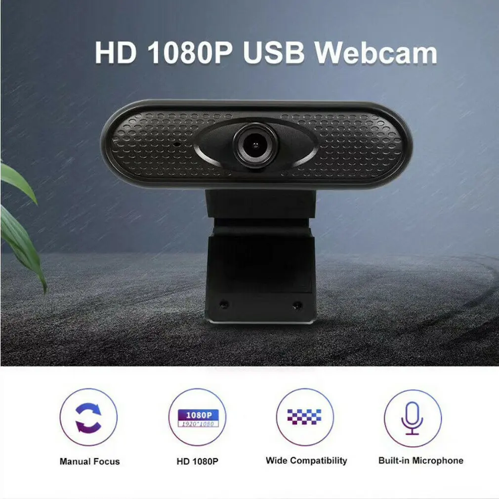 

Full HD 1080P Webcam USB Pc Computer Camera with Microphone Driver-free Video Webcam for Online Teaching Live Broadcast camera