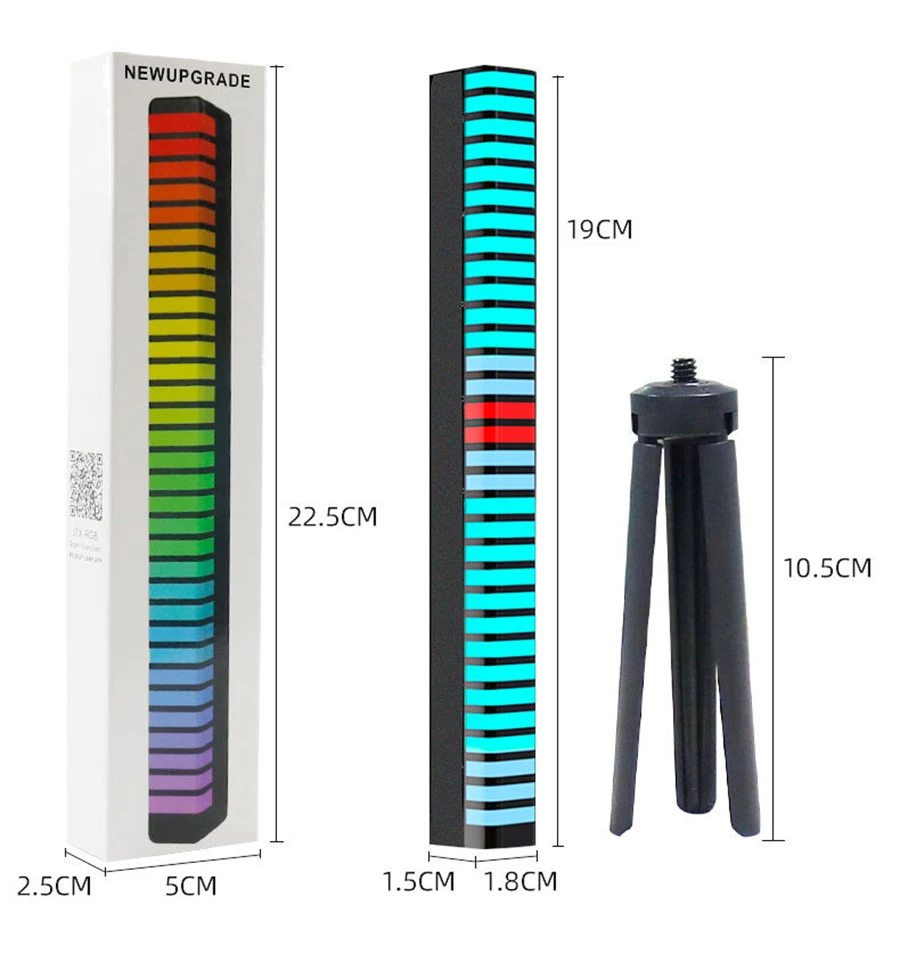 NEUE 3D LED RGB Umgebungs Nachtlicht Streifen Musik Sound Control