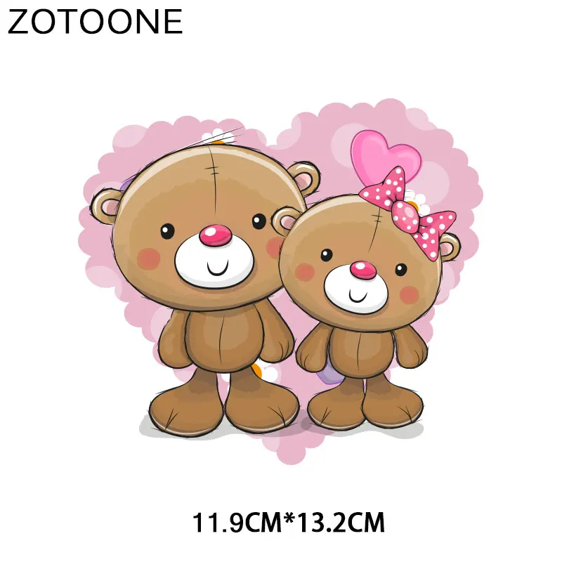 1551 ZOTOONE милые животные обезьяна медведь Железные на патч передачи для одежды футболки приложения DIY теплопередачи аппликации стикер E - Цвет: 1551