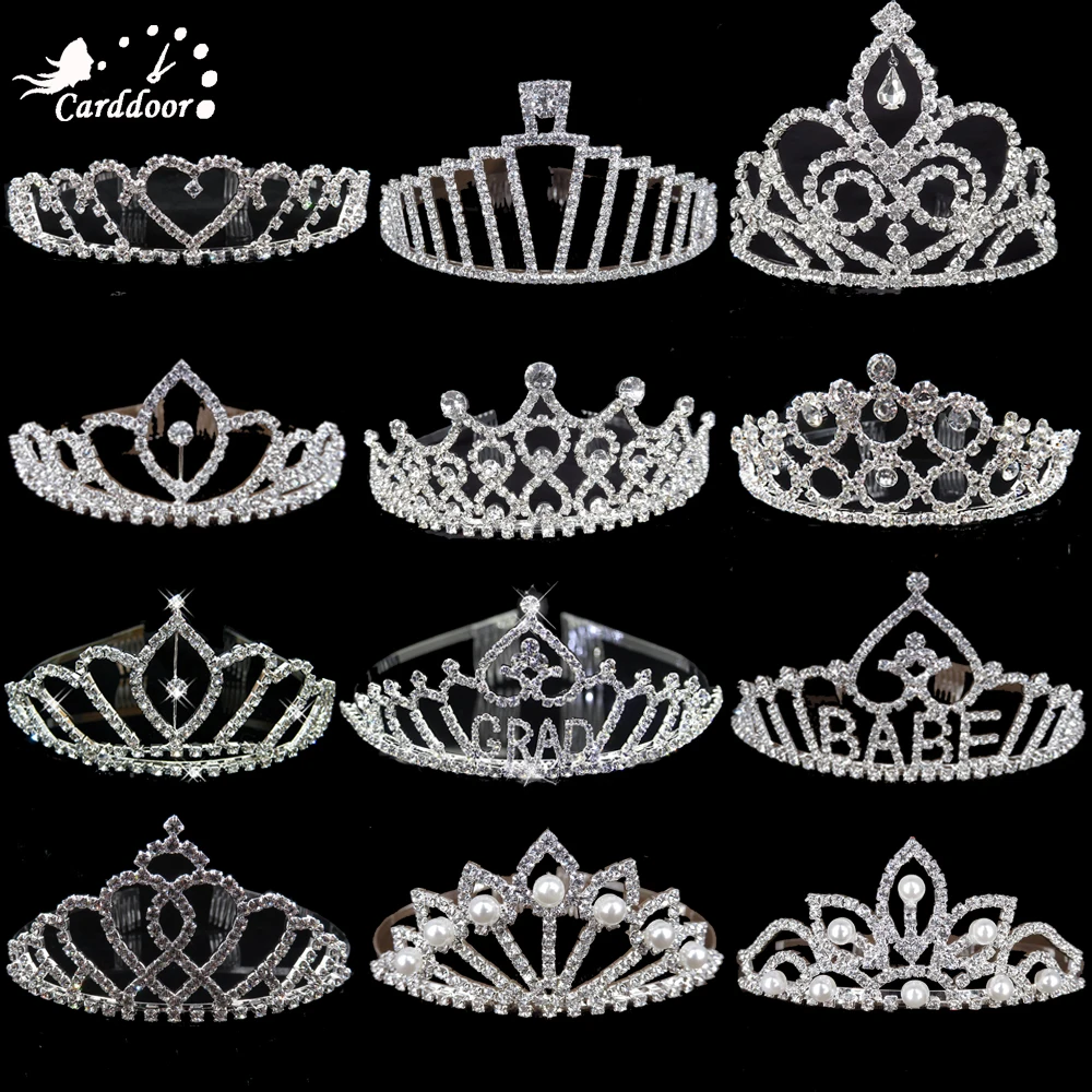 

Carddoor New Fashion Tiaras And Crowns Wedding Hair Accessories Princess Bridal Crown Pearl Rhinestones Tiara Hair Jewelry