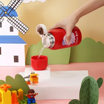 

Korea Cute Animation Cartoon Children's Kettle Creative Leak-proof Kettle Sports Student Cup Custom Boy Water Bottle Instagram