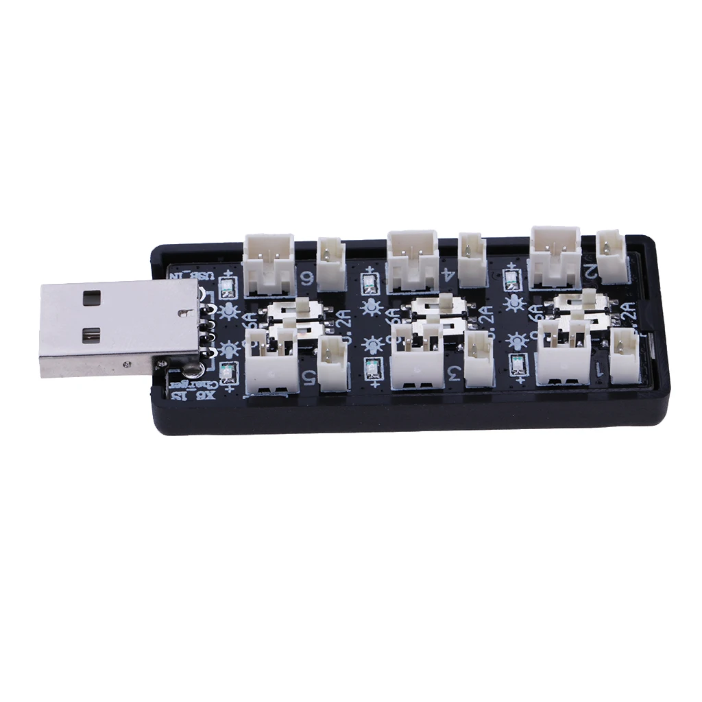 

6CH 1S Lipo Lithium Battery Charger Board USB for Blade Tiny Whoop