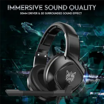 

K19 RGB USB Gaming Heaset for PS4 PC Gamer Stereo Earphones Headphones with Mic/LED Light for Xbox One/Laptop Tablet/Phone