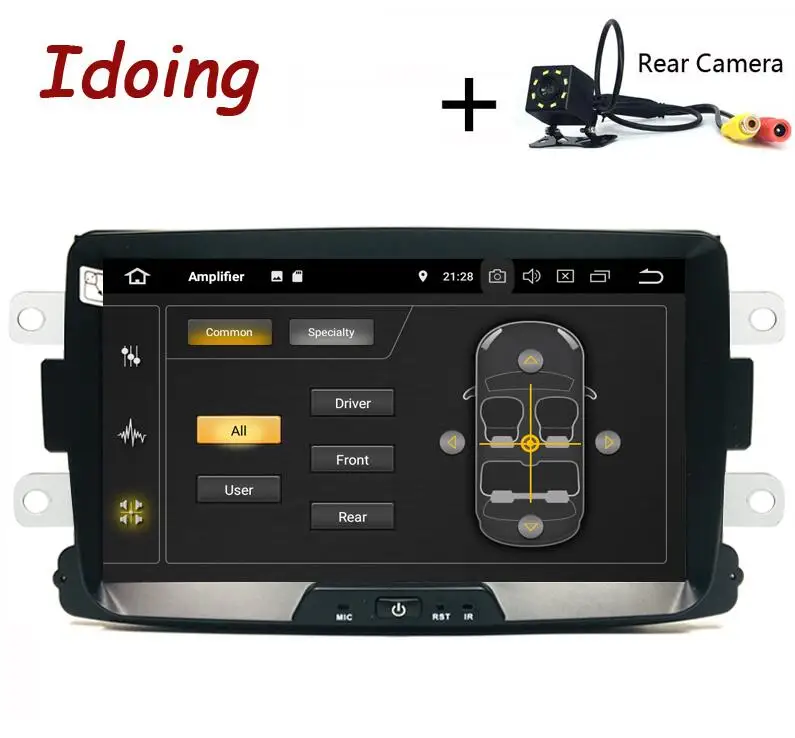 Standard with Camera Idoing " Автомобильный мультимедийный плеер Android 9 для Dacia/Sandero/Duster/Renault/Captur/Lada/Xray2/Logan2 DSP ips 1280*720 NO 2 din DVD - Цвет: Standard with Camera