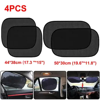 

2/4pcs Car Window Sunshade Cover Curtain UV Protection Auto Side Windows Sun Visor Shield Mesh Sun Shade Protector Film