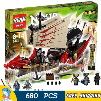 

680pcs Ninja Destiny's Bounty Dragon Boat 9762 Model Building Blocks Bricks Kids Children Movie Games Boys Compatible With Lago