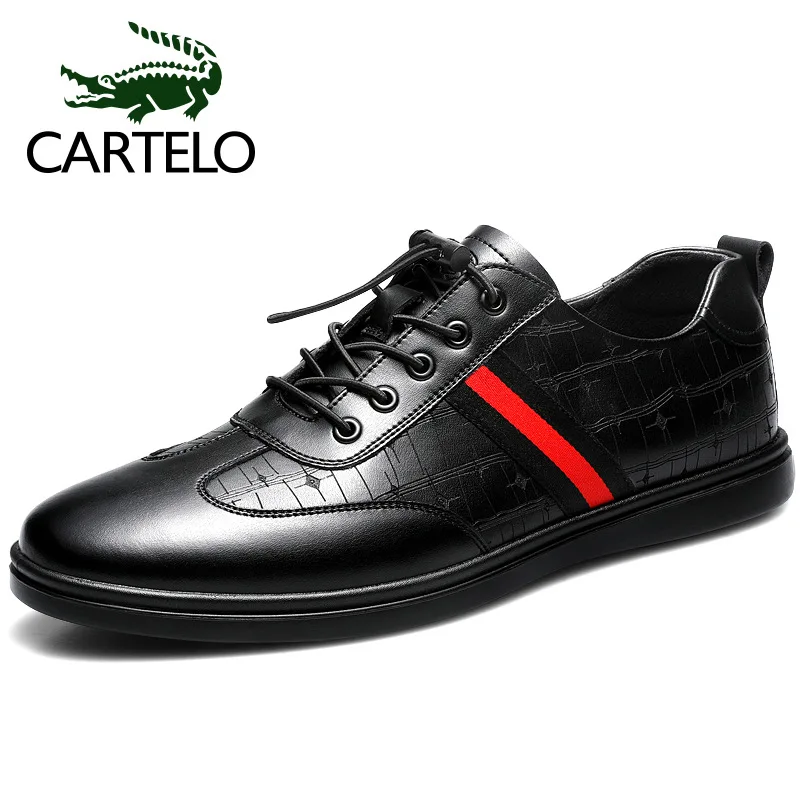 

CARTELO MEN'S SHOES 2020 Spring And Autumn New Style Korean-style Genuine Leather Business Casual Leather Shoes Youth Soft-Sole